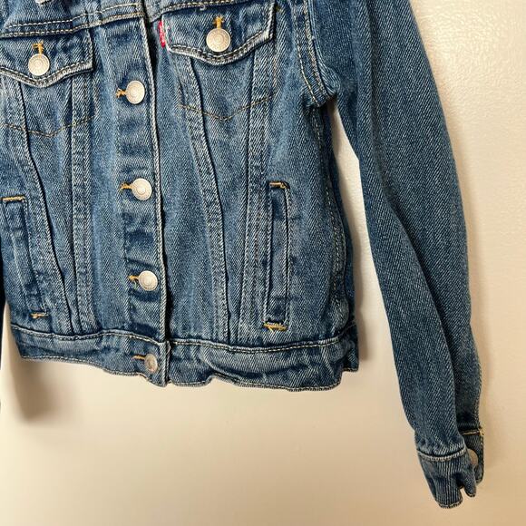 Levi’s Kids Denim Trucker Jacket Blue Cotton Classic Western Jean Jacket - Picture 7 of 10